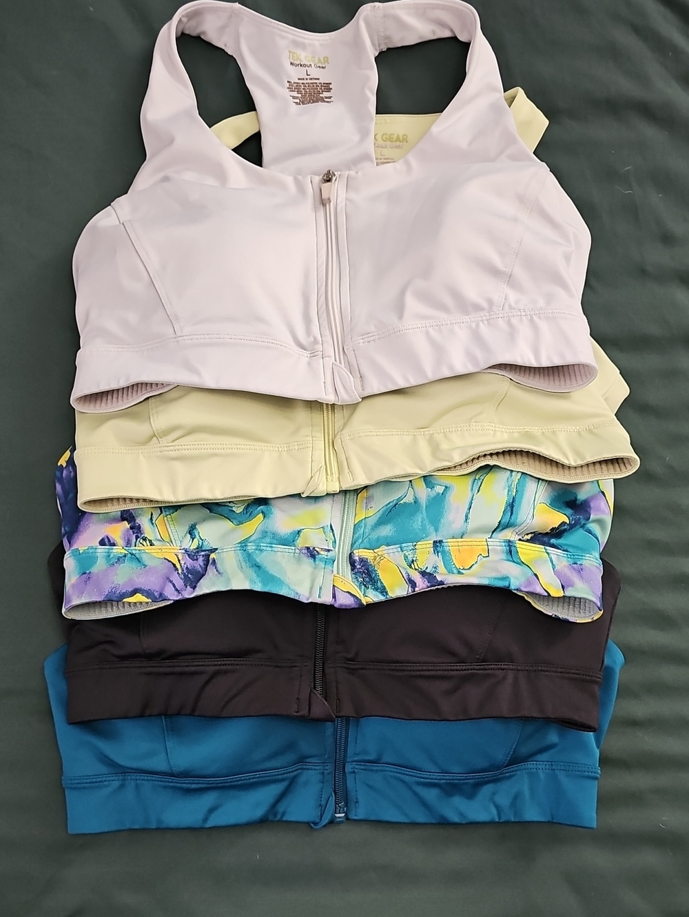 Tek Gear Sports Bras Front Zip Bundle